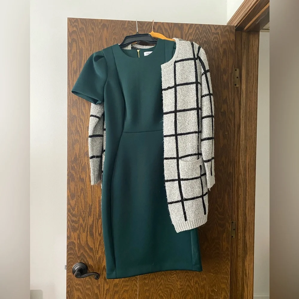 Calvin Klein Dark Green Midi Dress - Picture 9 of 10